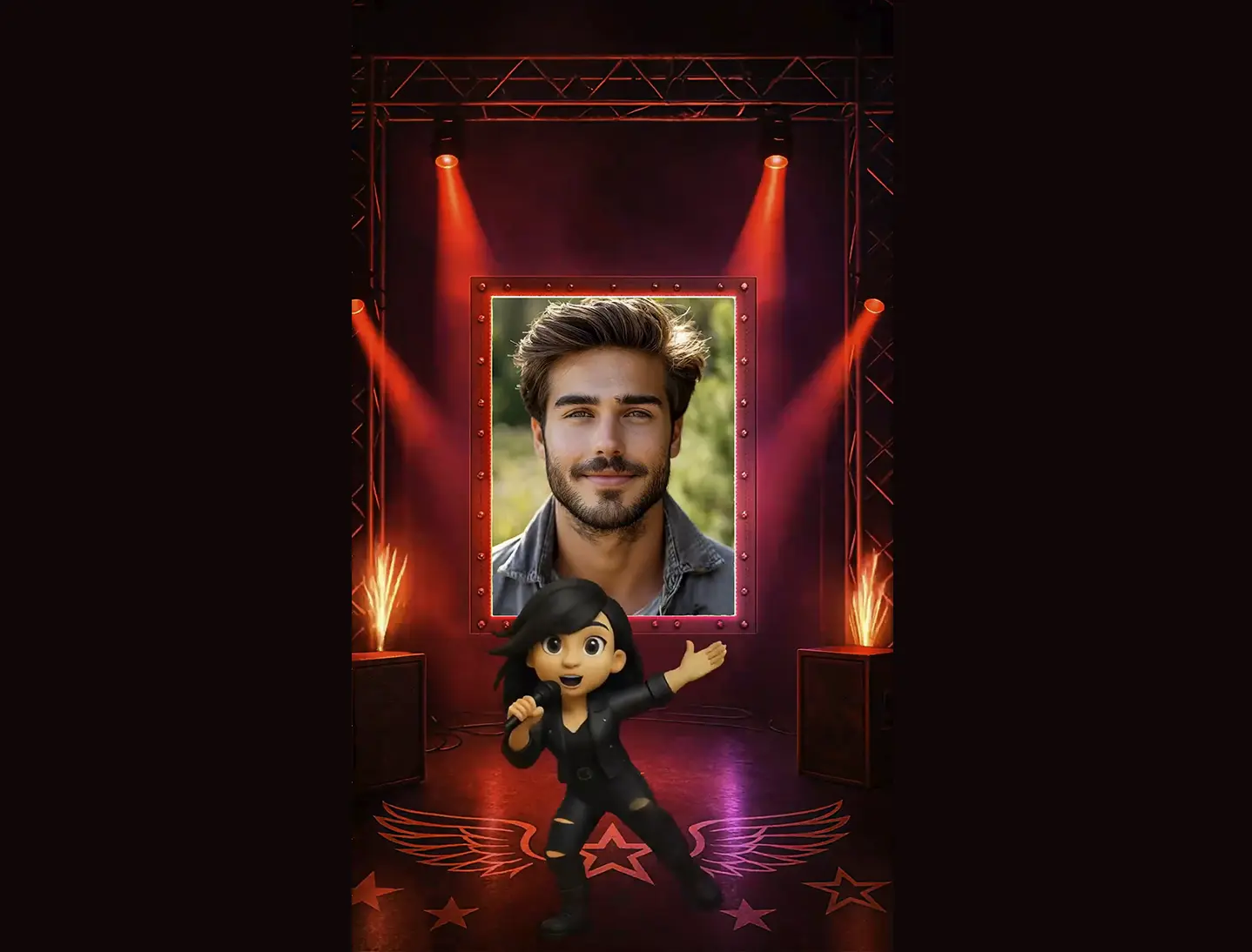 Посмотрите пример видео с этим стихом и создайте своё