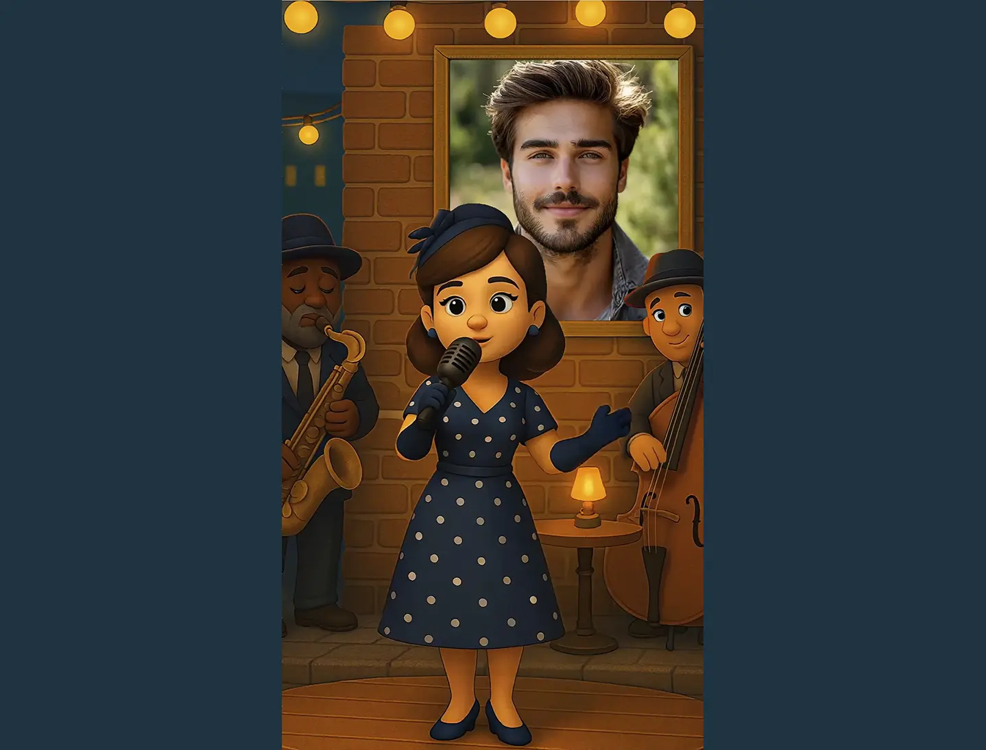 Посмотрите пример видео с этой картинкой и создайте своё