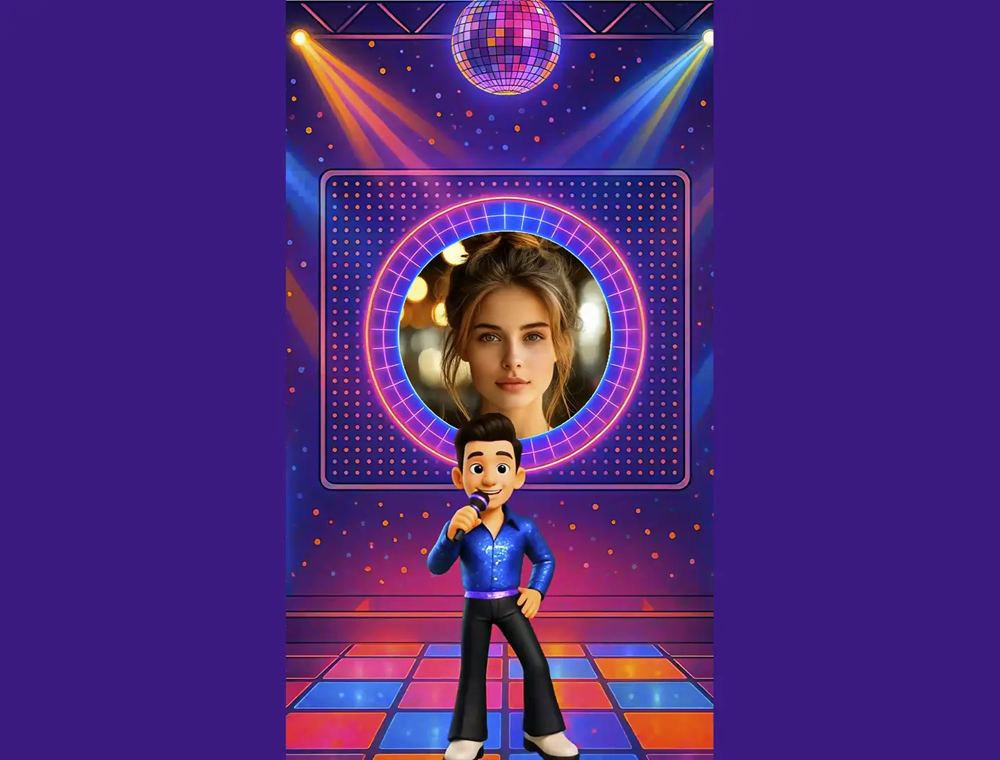 Посмотрите пример видео с этой картинкой и создайте своё