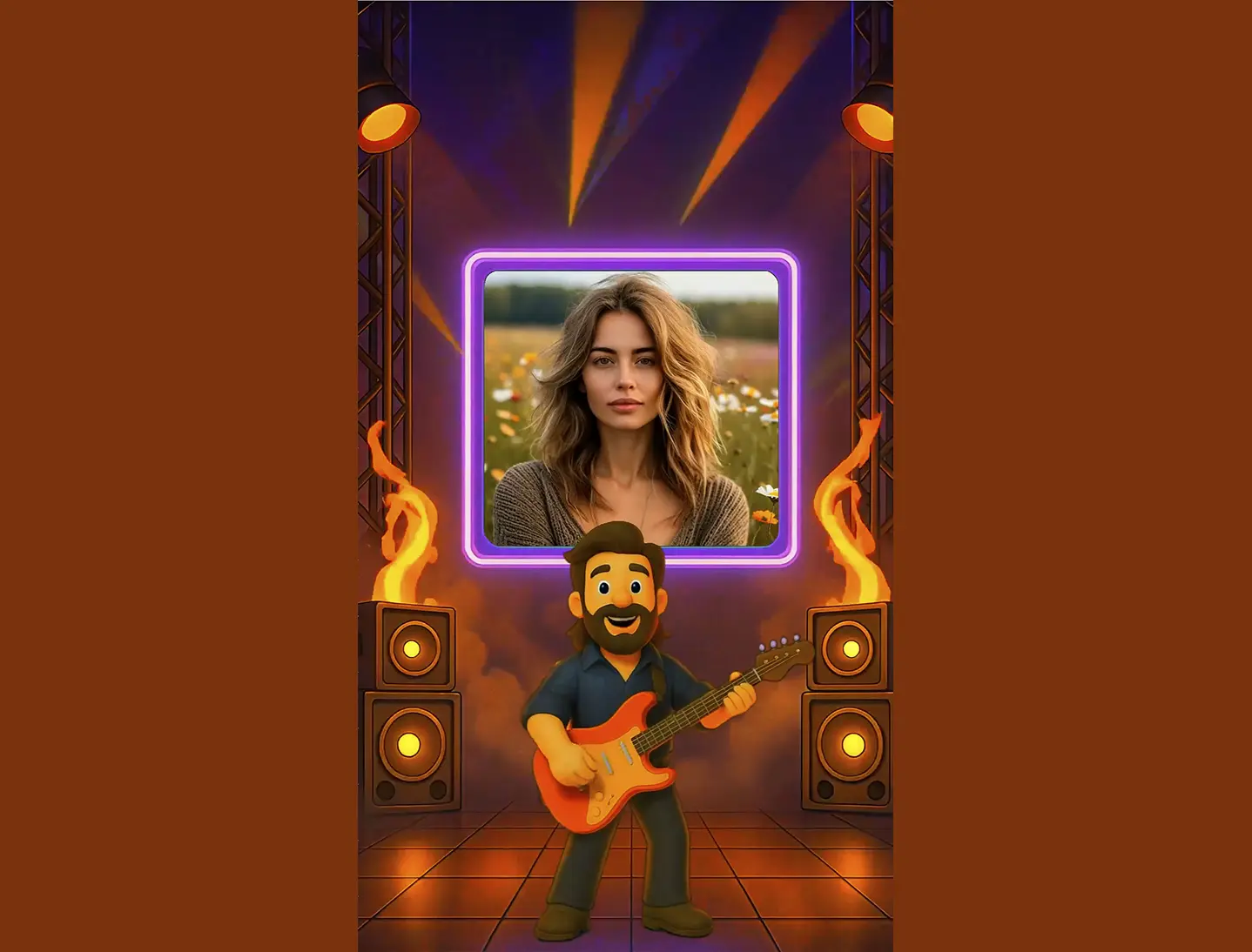 Посмотрите пример видео с этой картинкой и создайте своё