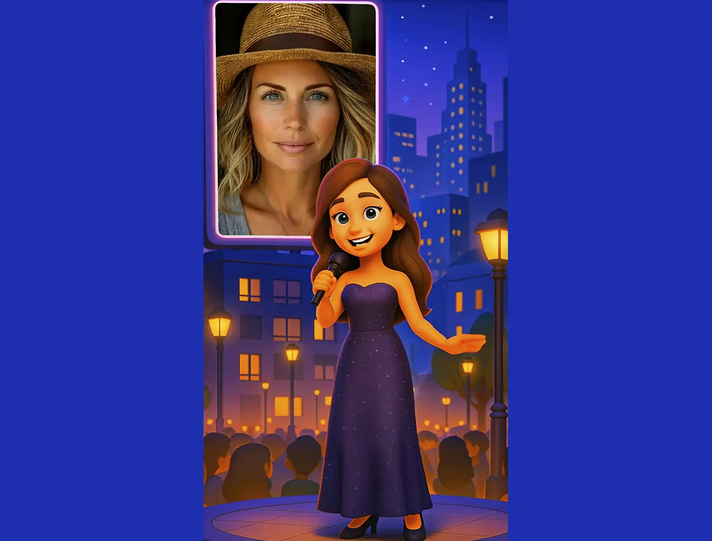 Посмотрите пример видео с этим стихом и создайте своё