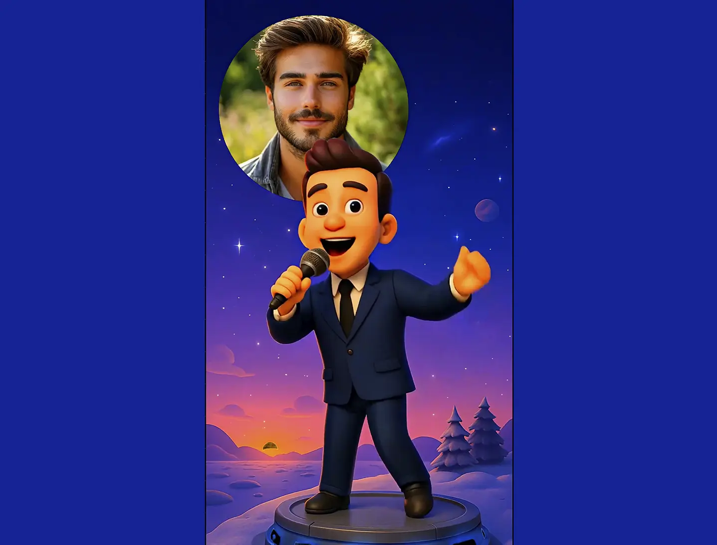 Посмотрите пример видео с этим стихом и создайте своё