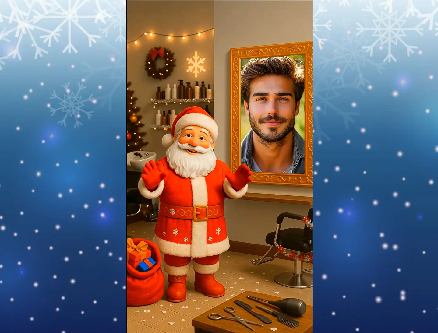 Видео поздравление с новым годом коллеге мужчине парикмахеру